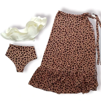 Aukštos Juosmens Bikini 2022 Vieną Petį Pynimas Maudymosi Kostiumėliai Moterims Seksualus Leopard Maudymosi Kostiumėlį Bikini Vasaros Maudymosi Kostiumai Lankas Paplūdimio Drabužiai