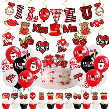 I Love You Kiss Me Reklama Girliandą Valentino Kabinti Swirls Valentino Diena Vestuvės Pasiūlymą Dekoracijos