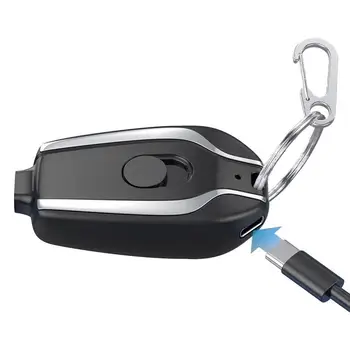 Lauko Nešiojamų Telefonų Kroviklį Keychain Pagalbos Mini Galios Banko Ultra-Kompaktiškas Belaidis Greitai, Baterija
