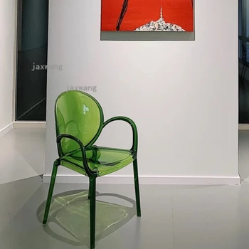 Šiuolaikinės Permatomas Valgomojo Kėdės dizaineris Virtuvės Baldai Kristalų Atgal Fotelis Šiaurės Laisvalaikio Pietų Stalo Kėdžių Atlošas