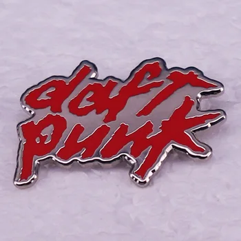 Daft Punk Elektroninės Muzikos Grupės Logotipas Sunku Emalio Pin Sagė Ženklelis
