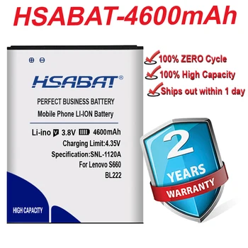 HSABAT 4600mAh Bateriją Lenovo S660 S668T Mobiliojo Telefono Baterijas BL222