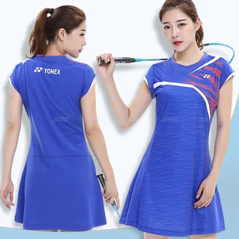 Originalus Yonex Badminton kietas quick dry Sijonas Moterų Suknelė Sporto Dėvėti Sijonas Teniso Sijonas Rankovių Sijonas Moterims