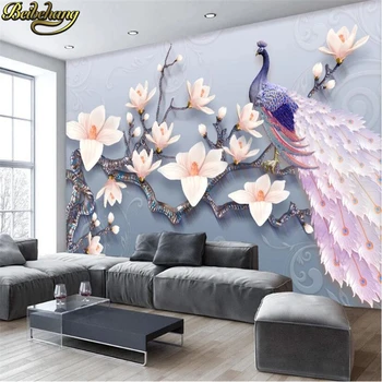 beibehang užsakymą freskos 3d sienų freskomis tapetų sienos, 3 d TV foną, magnolija 3d tapetai, freskos papel de parede salė