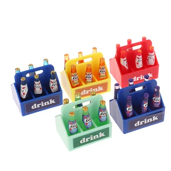 1PC Lėlių Miniatiūrinės Maisto Mini Soda Sprite Buteliai Su Kaušu Gėrimų Modulinės Virtuvės Lėlės Namas Priedai