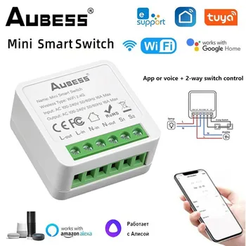 16A Wifi Smart Switch Smart Home Šviesos Jungikliai 2 Modulis-taip Kontroliuoti Darbo Su Tuya Smart Gyvenimo Alexa Alice 