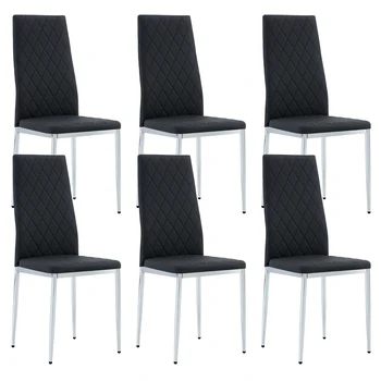 6-piece set Tinklelio Formos Armless Aukštas Atgal Valgomojo Kėdės,Biuro Kėdės. Taikoma DiningRoom, Gyvenamasis Kambarys, Virtuvė ir Biuras