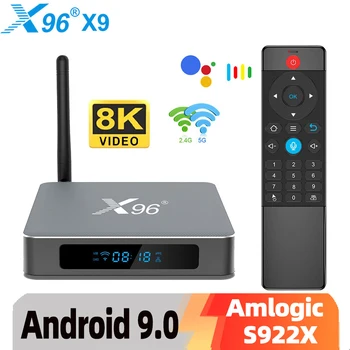 2023 Android TV Box X96 X9 Amlogic S922X 4GB 32GB Paramos 8K USB3.0 Dual Wifi 1000M LAN Smart TVBox Set Top Box Media Player