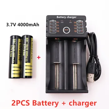 3,7 V wiederaufladbare liion batterie mit ladegerät für Led taschenlampe batery litio batterie + Ladegerät