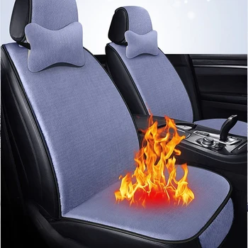 Universalus Žiemos Automobilio Priekinės Ir Galinės Sėdynės Pagalvėlės Tinka Audi A3 A4A5 A6 A7A8LQ2 Q5 Q7 Q8 E-tron Pliušinis Išlaikyti Šiltas Apsiaustas Raštas