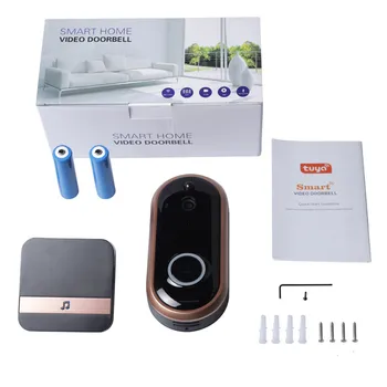 Tuya Smart Home Žiedas Vaizdo Durų Bell Wifi Bevielio Vaizdo Durų Telefonu Skambinti Kamera, Domofonas IP Apsaugos Kameros HD Naktinio Matymo