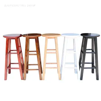 Kietosios Medienos Baro Kėdė Šiuolaikinės Paprasta Aukštos Taburetės Namų Komfortą Kėdės, Baro Kėdžių, Baro Kėdės Pieno Arbata Parduotuvė Kėdė Registratūra Kėdė