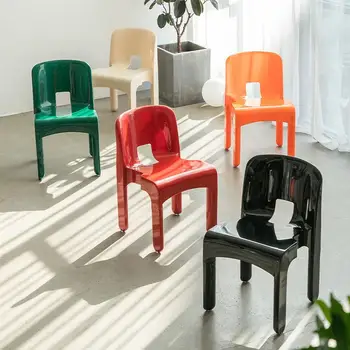 1Pc Derliaus Ins Stiliaus Valgomojo Kėdės Konstrukcija Paprasta Namų Plastikinių Kėdžių Atlošas Šviesos Prabangus Makiažo Kėdė Kūrybos Kavos Kėdė