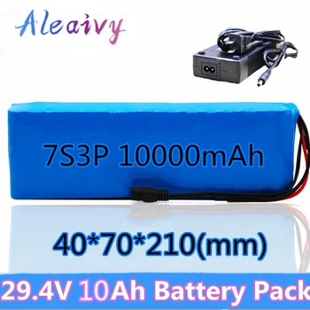 24v ličio baterija 7S3P 29.4 V 10000mAh Li-ion Baterija ir Subalansuotos BMS Elektrinių Dviračių, Motorolerių Elektros Susisiekimas