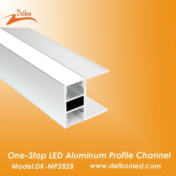 28*28 mm LED Juostos Aliuminio Profilis su Pieniškas Difuzorius Dangtelis for25mm Storio Medienos Spintos Lentynos