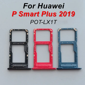 SIM Kortelės Padėklai Huawei P Smart Plus 2019 SIM Lizdo Laikiklį Lizdo Adapteris Pakeitimo PUODĄ-LX1T