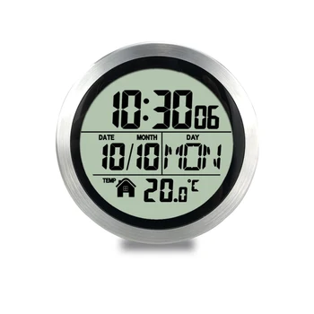 Jokių Skylių siurbtukas Laikrodis Namų Laikrodis atsparus Vandeniui Vandentiekis Laikrodis Virtuvės Laikrodis LCD Skaitmeninis Ekranas Laikrodis Temperatūros Jutiklis