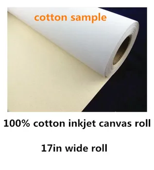aukštos kokybės medvilnės rašaliniai drobė imties 1m ilgio 17in roll spausdinti bandinio