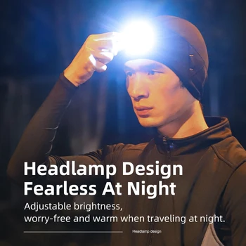 Sporto Šiltas Dangtelis Didelio Elastingumo kepurė su LED Šviesos Lauke, Naktį Paleisti Dangtelis su Nuimamais Šviesos Žvejybos Dviračių Skalbti Skrybėlę