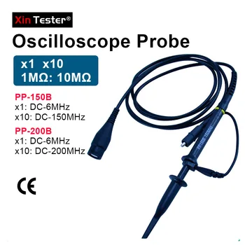 Xin Testeris, Skaitmeninis Oscilloscope Zondas PP-150B PP-200B X1 X10 150Mhz 200Mhz Osciloscopio Bandymo Zondai Priedai