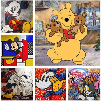 Naftos Tapybos Skaičius Disney Animacinių filmų Mickey, Donald Duck 