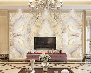 beibehang Užsakymą foto tapetai Europos šiuolaikinės aukso marmuro freskos kambarį sofa-lova, TV foną 3D namų puošybai