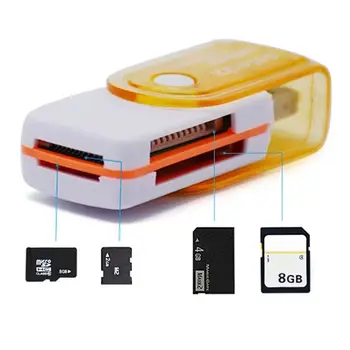 4 In 1 High Speed Multi-Funkcija, USB Card Reader, MS, MS-PRO TF Micro Atminties Kortelę, Smart Reader
