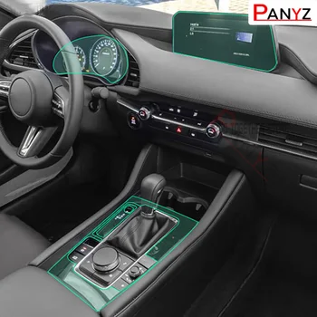 Už Mazda 3 Axela 2018-2023 Automobilio Salono GPS Konsolė Skaidrios TPU Apsauginiai Anti-scratch Repair Kino Auto Priedai