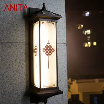 ANITA Saulės Sienos Lempos Lauko Kūrybiškumą Kinijos Mazgas Sconce Šviesos diodų (LED atspari Vandeniui IP65 Namų Villa Balkonas Kiemas