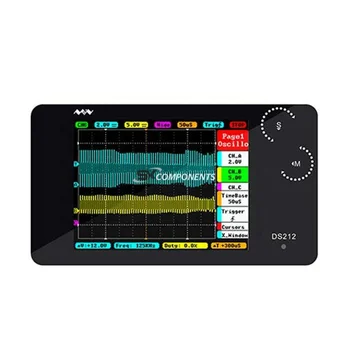 Mini DS212 Digitale Opslag Oscilloscoop Draagbare Nano Nešiojamą Bandbreedte 1Mhz ėminių Ėmimo dažnis 10msa/S Duim Wiel
