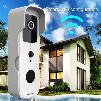 Tuya Smart Video Doorbell WiFi, 1080P Vaizdo Kamera, Domofonas Durų Bell Dviejų krypčių Garso Veikia Su Alexa Echo Rodo 