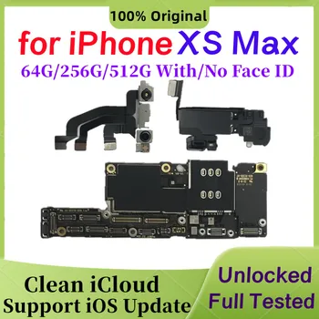 Mainboard Švarus iCloud iPhone XS Max Pilnas Darbo Plokštę su Face ID 