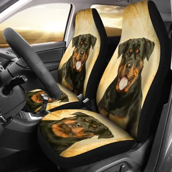 Rottweiler Spausdinti Automobilių Sėdynių užvalkalai 2 Vnt, Automobilių Reikmenys Sėdynės Padengti,Pakuotėje 2 Universalus Priekinės Sėdynės Apsauginis Dangtelis