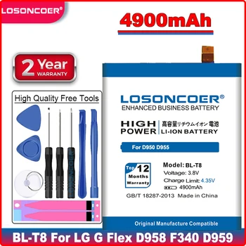 LOSONCOER 4900mAh BL-T8 Baterija LG G Flex F340 D958 D959 LS995 D950 D956 D955 Baterija Nemokamus įrankius