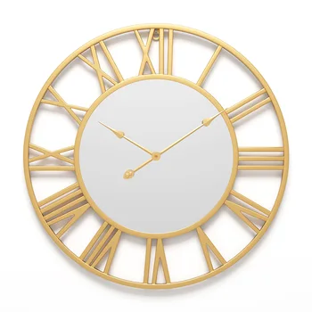 Modernaus Dizaino Sieninis Laikrodis Retro Turas Geležies Veidrodis Meno Tuščiavidurių Metalo Sieninis Laikrodis Šiaurės Romėnišką Laikrodis Kambarį Dekoro