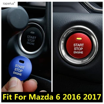 Start Stop Variklio Push Mygtukas Mygtukas Rėmo Liejimo Apdailos Dangtelio Apdaila Už Mazda 6 Sedanas Sedanas 2016 2017 Automobilio Išorės Priedai
