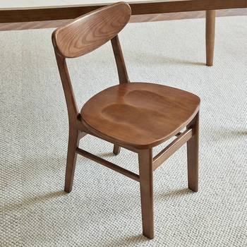 Gyvenimo Medienos Šiaurės Kėdės, Valgomojo, Miegamojo Ruda Balkono Grindų Kėdės Vieno Stalo Muebles Vidurio Amžiaus Modernūs Baldai WXH35XP