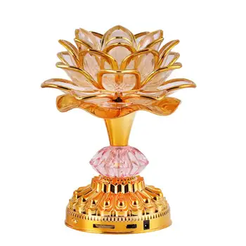 Keičiasi Lotus LED Lempos Buda Muzikos Mašina Apdailos Budizmas Dainą 