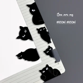 6pcs/maišas Mielas Žymą Kūrybos Mielas Animacinių filmų Katės Magnetinio Žymą Kanceliarinės prekės Knygos Žymą Kawaii Studentų Prekių Draugo Dovaną