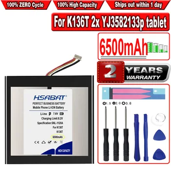 HSABAT 6500mAh Baterija K136T 2x YJ3582133p tablet