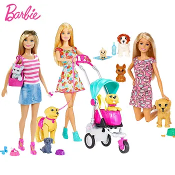 Originalias Barbie Šuniškas Darželiai Lėlės Rinkinys Barbie šunelis Priežiūros Derinys Vaikų Švietimo Žaislas Gimtadienio Dovana FXH08 Mergaičių žaislai