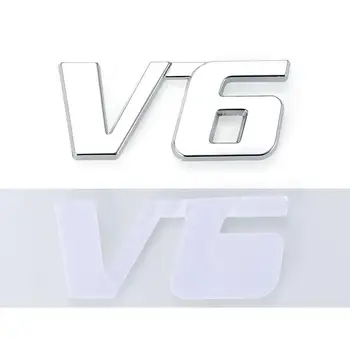 1pc Automobilio V6 Variklis Logotipo Lipdukas Automobilių, Sunkvežimių Metalas Chrome 